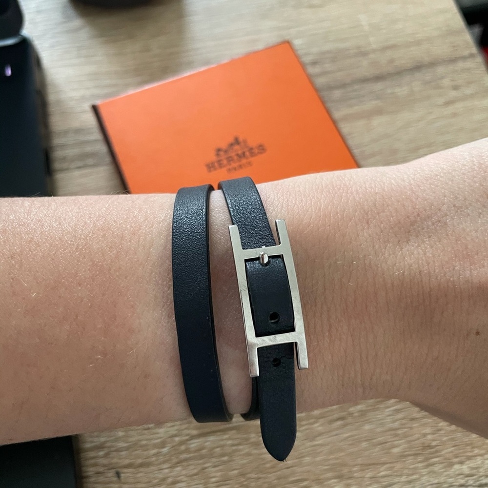 Reversible two color Hermès Wrap bracelet